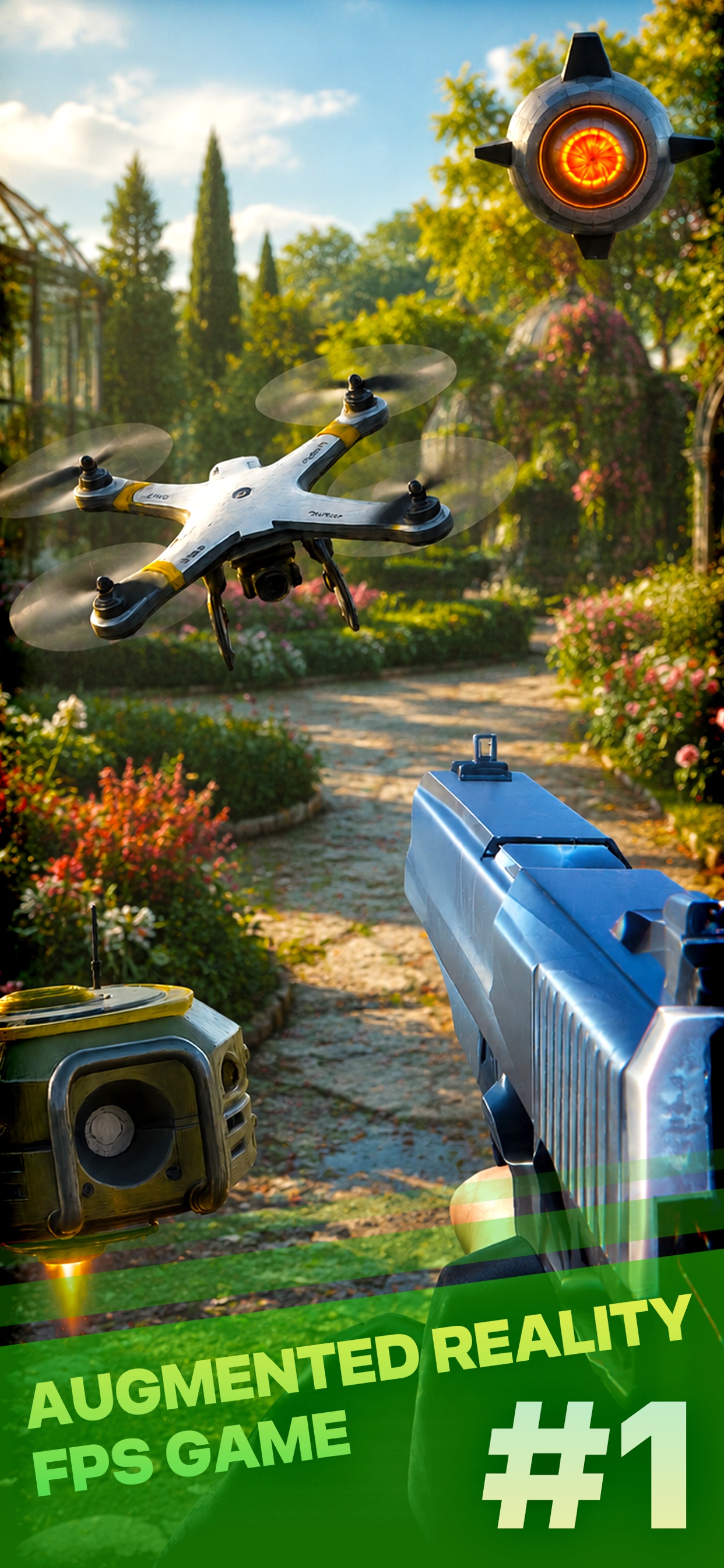 AR Game : Down The Drone screenshot 1